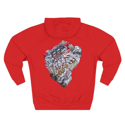Engine Cutaway Diagram Hoodie — Automotive Illustration Fleece | MPM Tuning Design