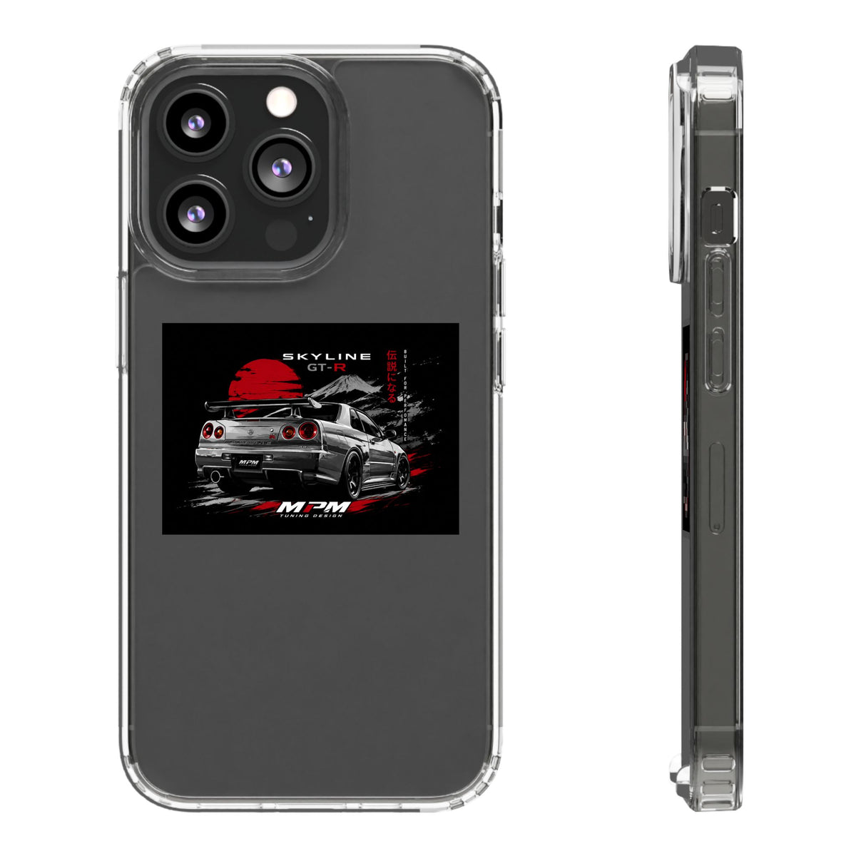 Clear Phone Case — Nissan Skyline GT-R Racing Car Graphic | MPM Tuning Design