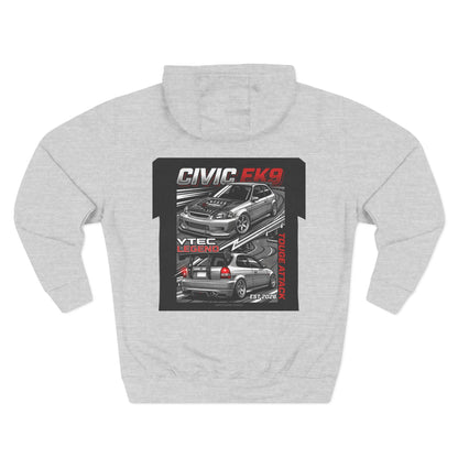 Honda Civic EK9 VTEC Legend Hoodie — JDM Racing Car Graphic Fleece | MPM Tuning Design