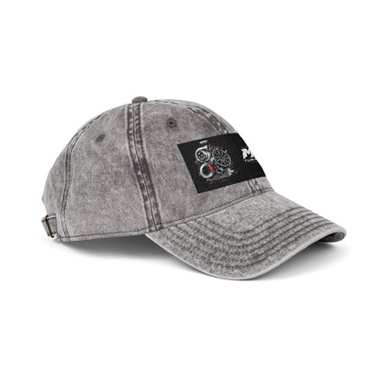 Vintage Embroidered Cap — Distressed Red Dad Hat with MPM Logo | MPM Tuning Design