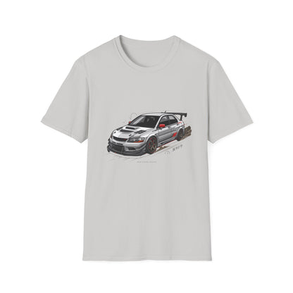Rally Evo Car T-Shirt — Racing Mitsubishi Lancer Graphic Tee | MPM Tuning Design