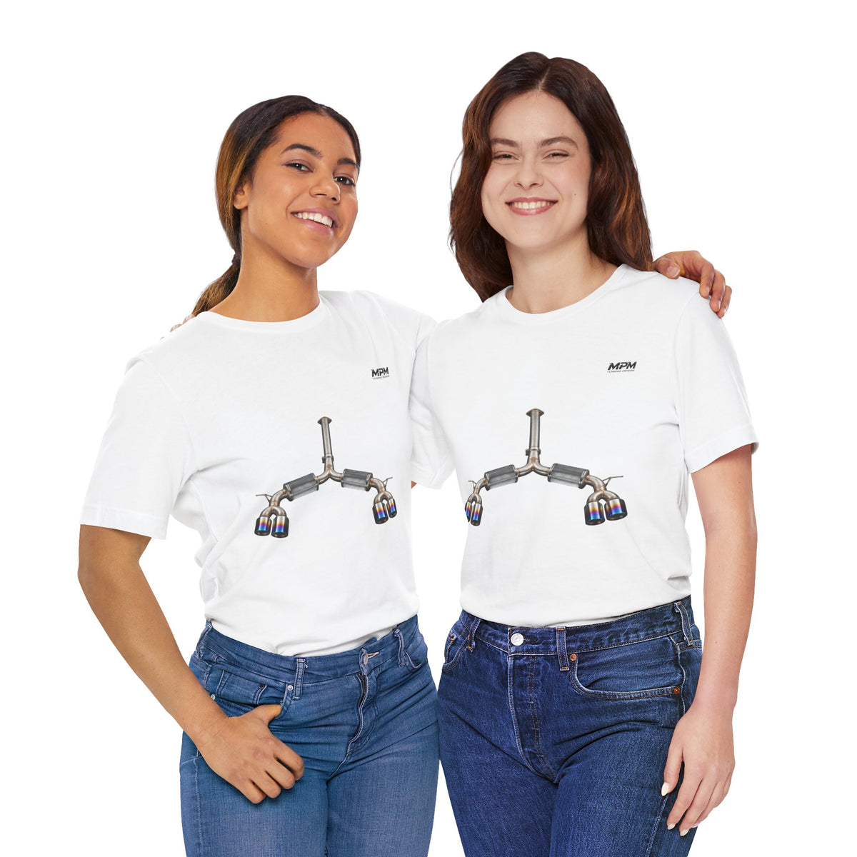 Exhaust Tip Graphic Tee — Quad Burnt Tip Muffler T-Shirt | MPM Tuning Design