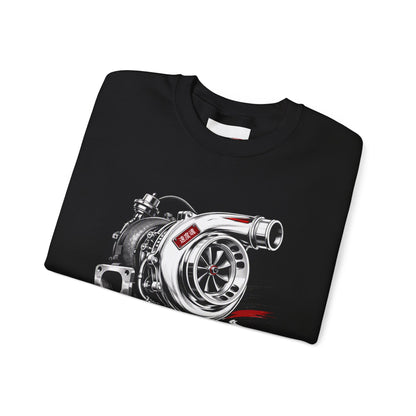 Turbocharger Graphic Crewneck Sweatshirt — Car Enthusiast Fleece | MPM Tuning Design