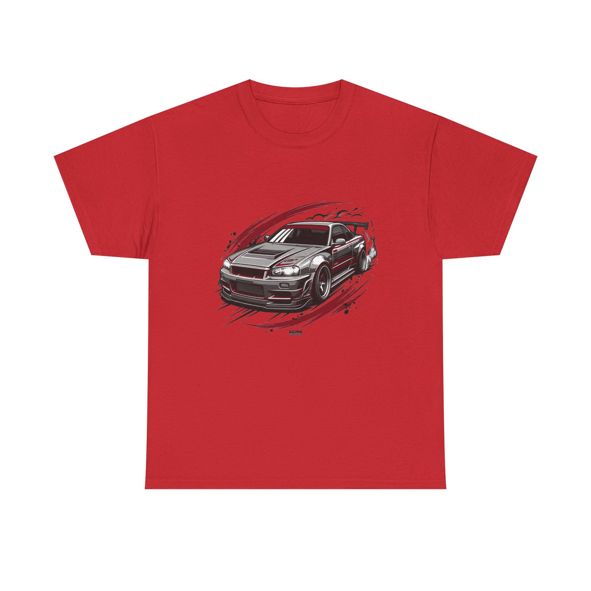 Car Graphic T-Shirt — Sporty Muscle Car JDM Illustration Heavy Cotton Tee | MPM Tuning Design