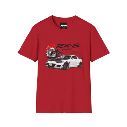 Mazda RX-8 Spirit R T-Shirt — Rotary Sports Car Graphic Tee | MPM Tuning Design