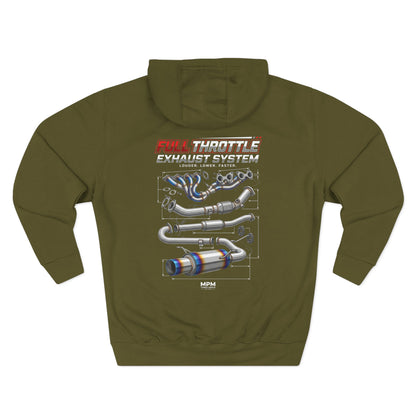 Exhaust System Diagram Hoodie — Full Titanium Car Parts Fleece | MPM Tuning Design