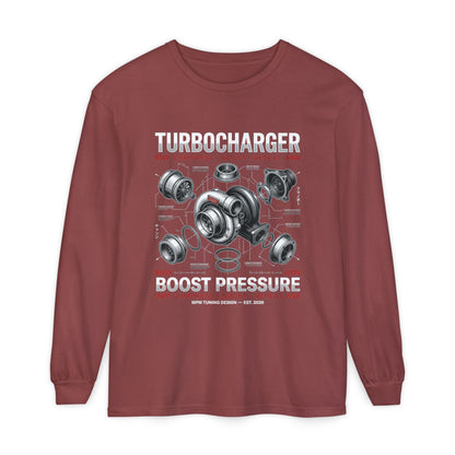 Turbocharger Boost Pressure Long Sleeve Tee — JDM Graphic | MPM Tuning Design