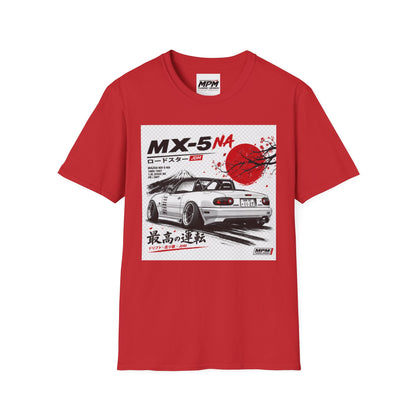 Mazda MX-5 NA Retro Racing T-Shirt — Japanese Sun Track Day Tee | MPM Tuning Design