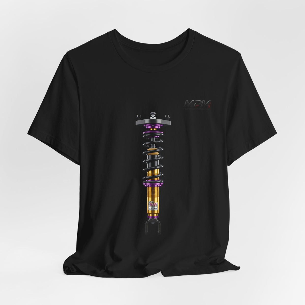 Coilover Shock Graphic Tee — Suspension Tuning T-Shirt | MPM Tuning Design