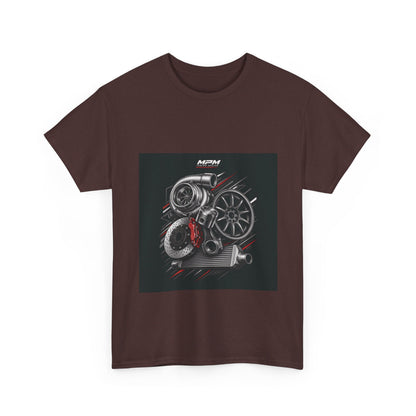 Turbo Engine Parts T-Shirt — JDM Automotive Racing Tee | MPM Tuning Design