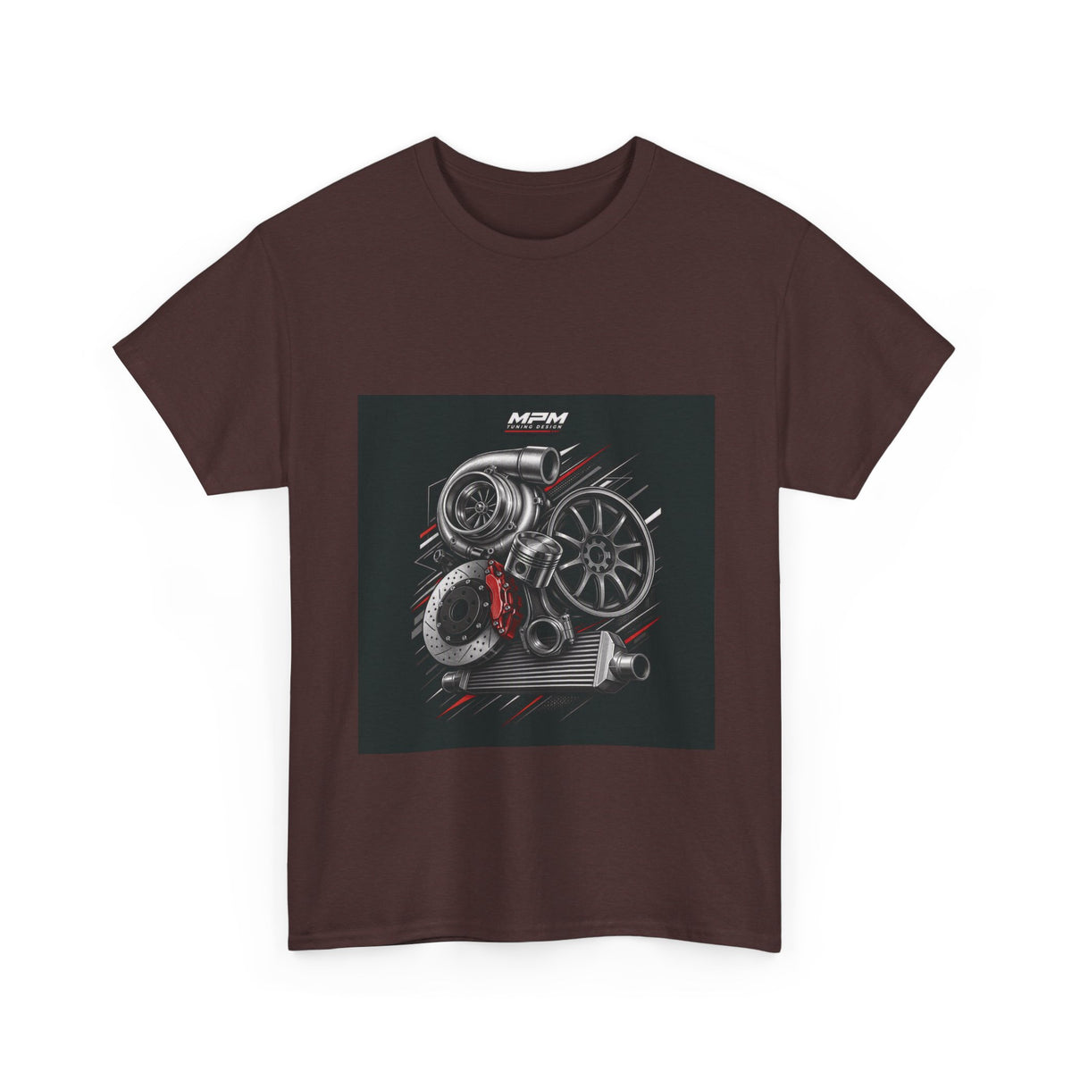 Turbo Engine Parts T-Shirt — Automotive Mechanics Racing Tee | MPM Tuning Design