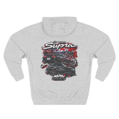 Toyota Supra MK4 Racing Hoodie — JDM Car Graphic Fleece Pullover | MPM Tuning Design