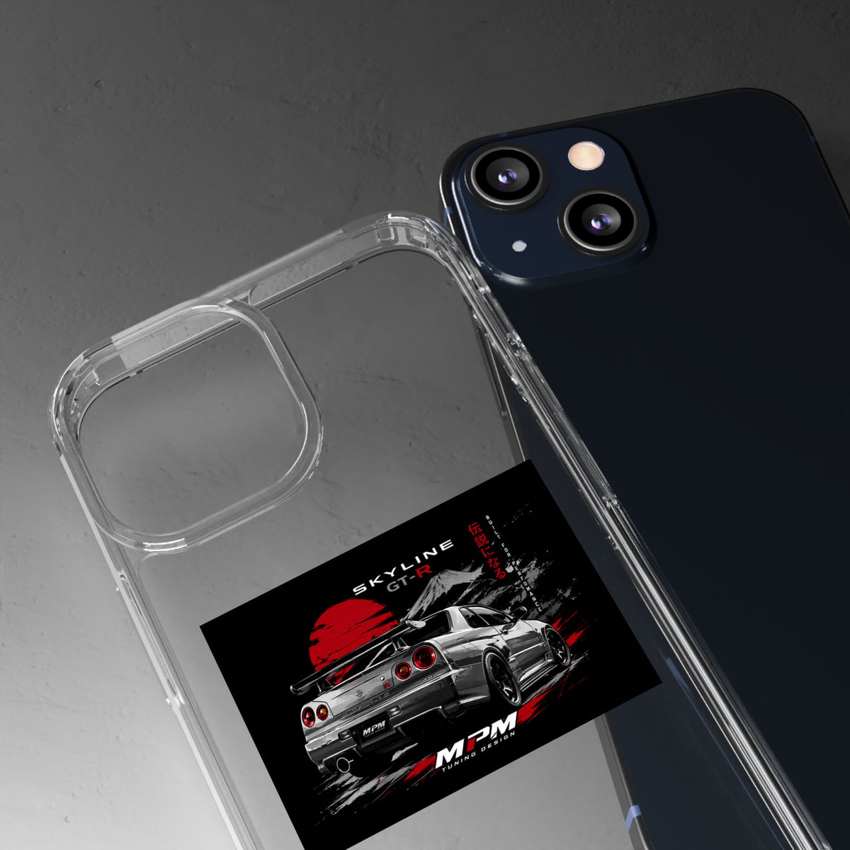 Clear Phone Case — Nissan Skyline GT-R Racing Car Graphic | MPM Tuning Design