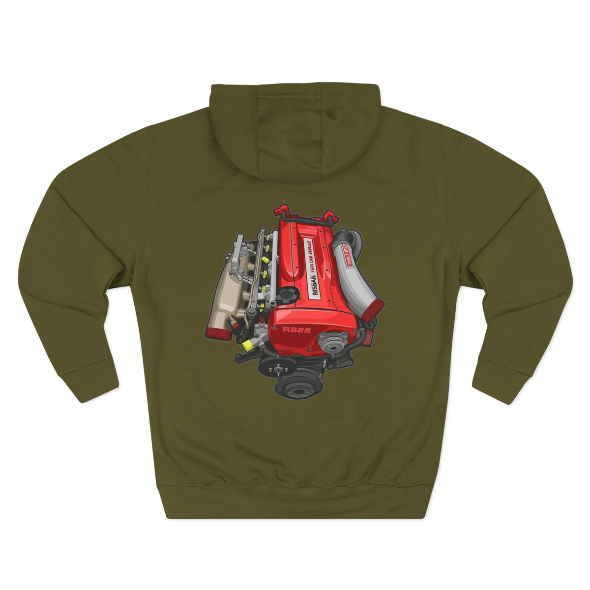 Engine Bay Graphic Hoodie — Car Engine Illustration Fleece | MPM Tuning Design
