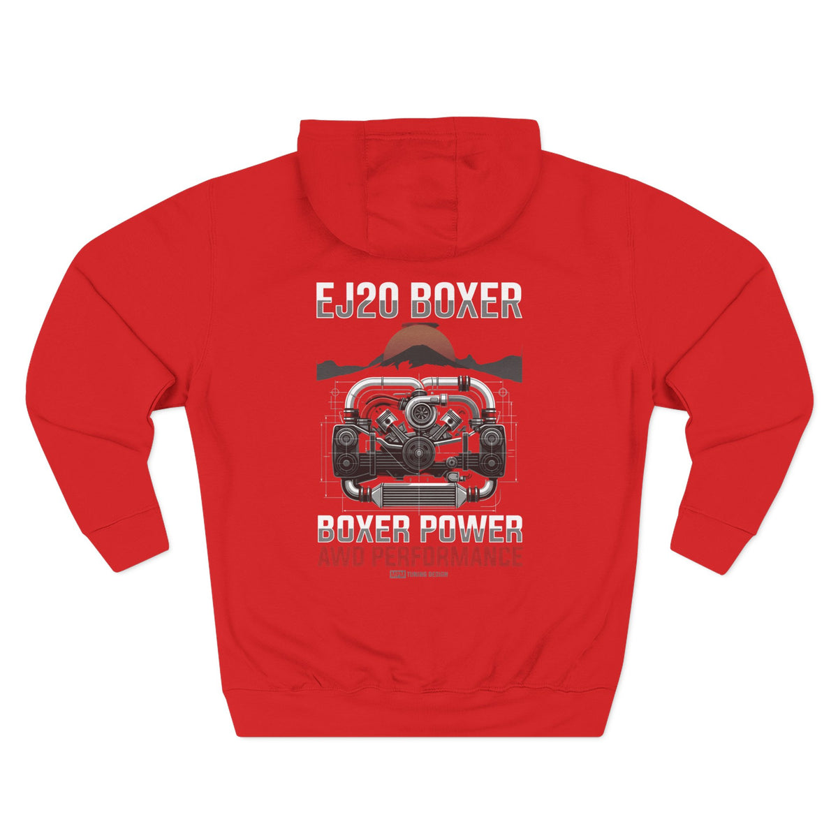 Rugged AWD Performance Hoodie — Off-Road Engine Graphic Fleece | MPM Tuning Design
