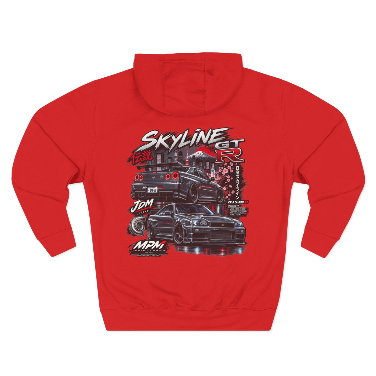 Nissan Skyline GT-R Racing Hoodie — JDM Tribute Fleece Pullover | MPM Tuning Design