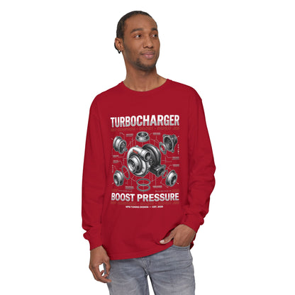 Turbocharger Boost Pressure Long Sleeve Tee — JDM Graphic | MPM Tuning Design