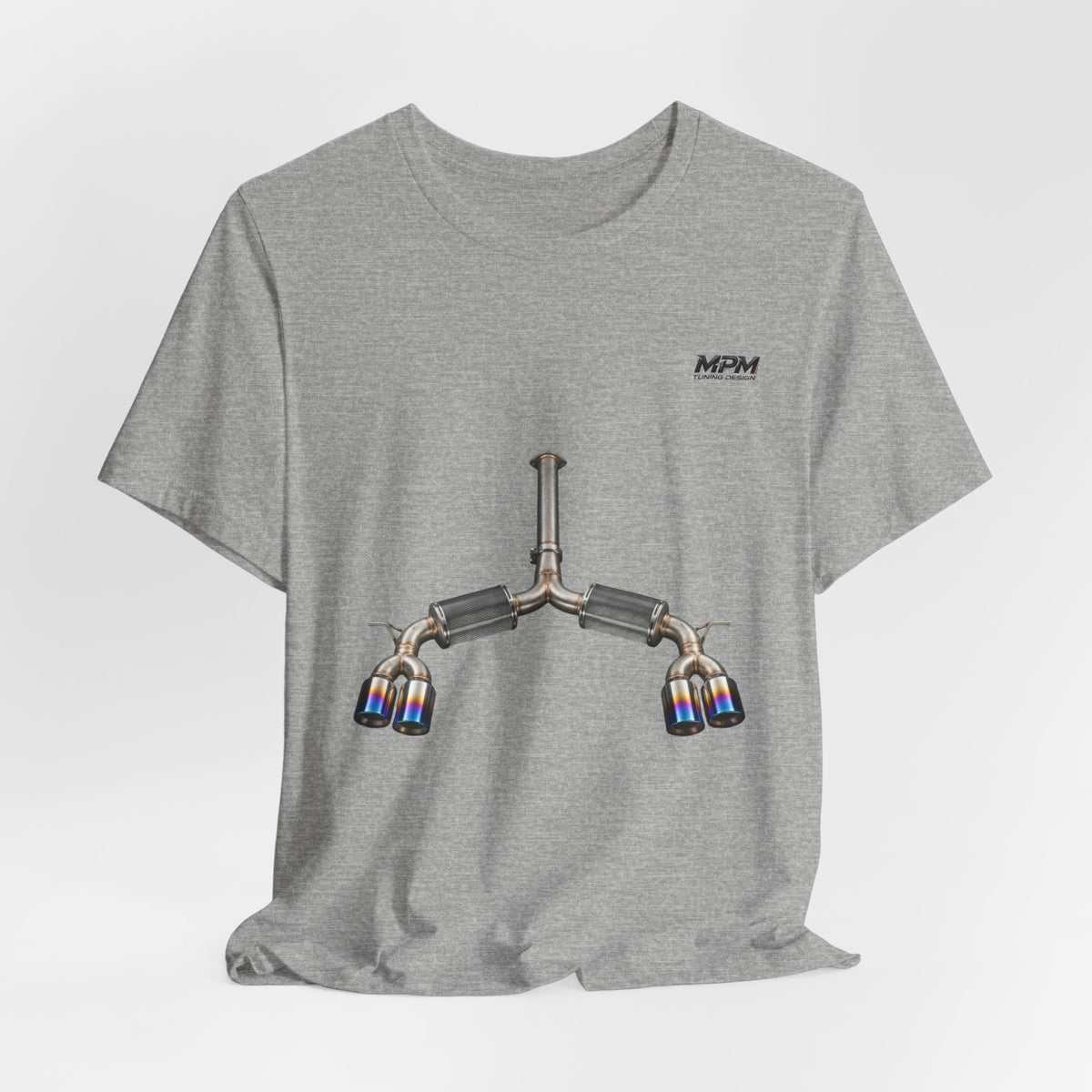 Exhaust Tip Graphic Tee — Quad Burnt Tip Muffler T-Shirt | MPM Tuning Design