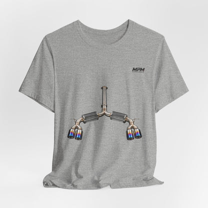 Exhaust Tip Graphic Tee — Quad Burnt Tip Muffler T-Shirt | MPM Tuning Design