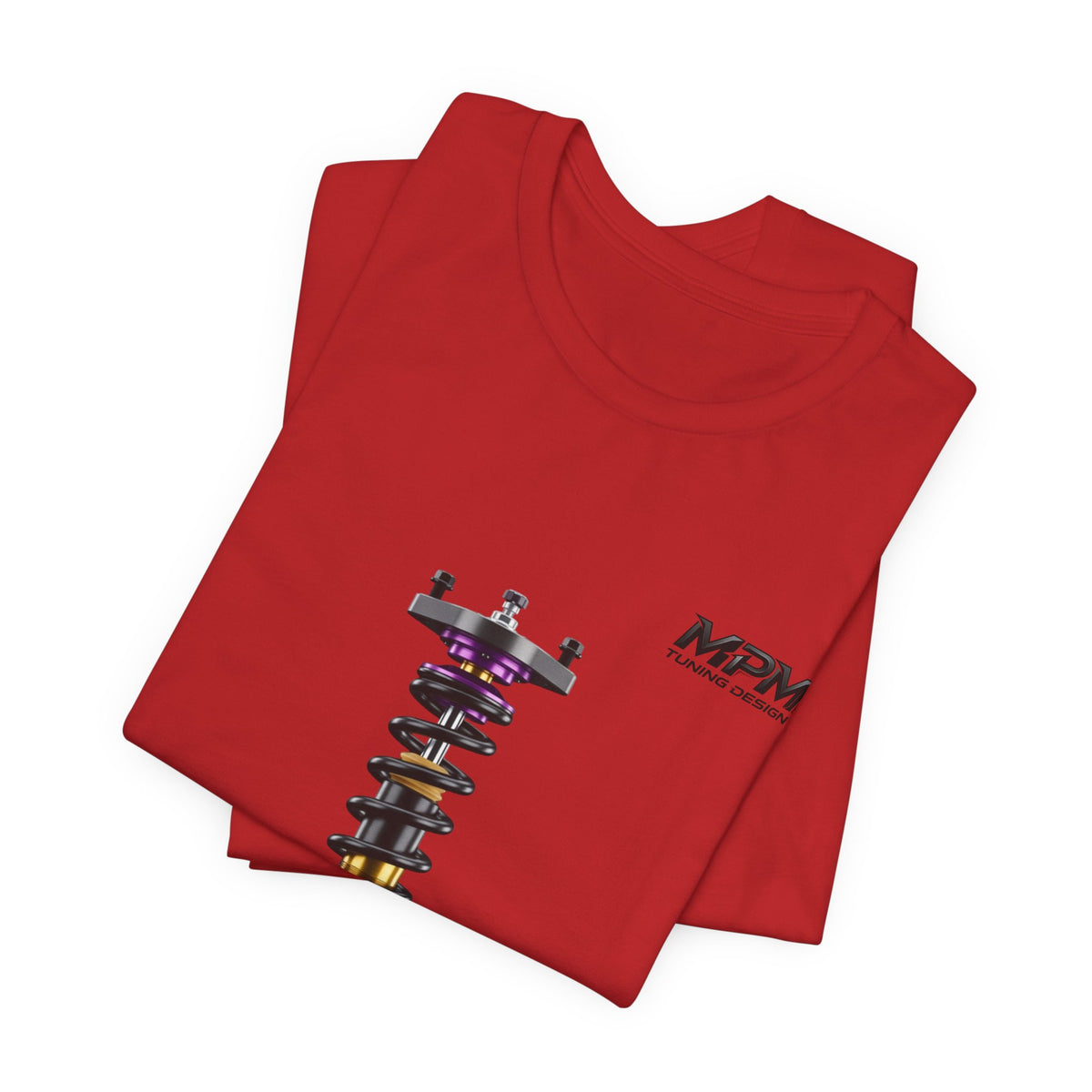 Coilover Shock Graphic Tee — Suspension Tuning T-Shirt | MPM Tuning Design