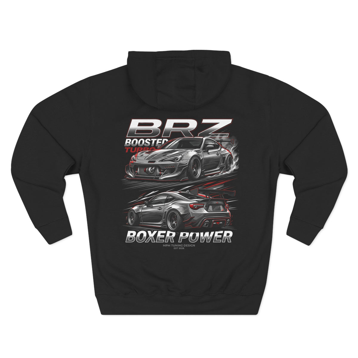 BRZ Twin Turbo Racing Hoodie — Dual Power Car Graphic Fleece | MPM Tuning Design