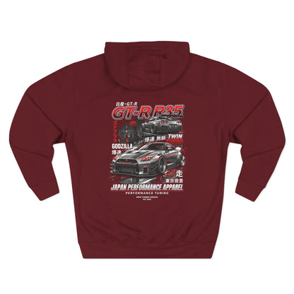 Nissan GT-R R35 Racing Hoodie — Japanese Turbo Sports Car Graphic | MPM Tuning Design