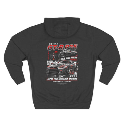 Nissan GT-R R35 Racing Hoodie — Japanese Turbo Sports Car Graphic | MPM Tuning Design