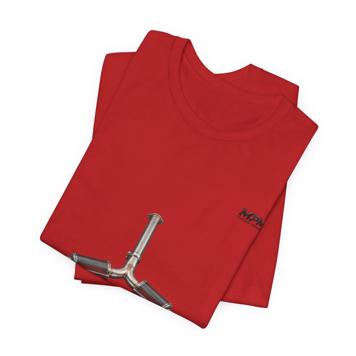Exhaust Tip Graphic Tee — Quad Burnt Tip Muffler T-Shirt | MPM Tuning Design