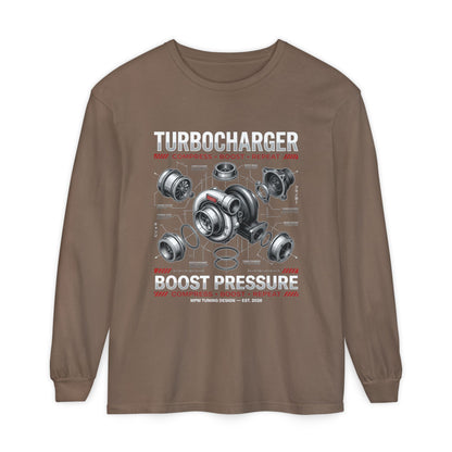 Turbocharger Boost Pressure Long Sleeve Tee — JDM Graphic | MPM Tuning Design