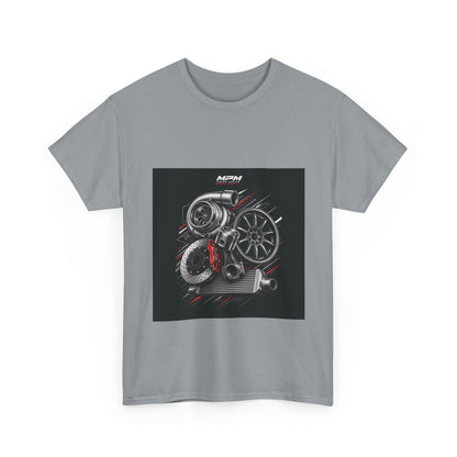 Turbo Engine Parts T-Shirt — JDM Automotive Racing Tee | MPM Tuning Design