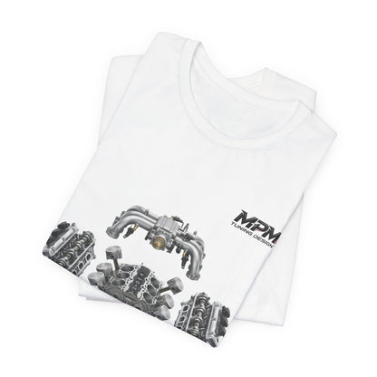 V8 Engine Blueprint Tee — Mechanical Diagram T-Shirt | MPM Tuning Design