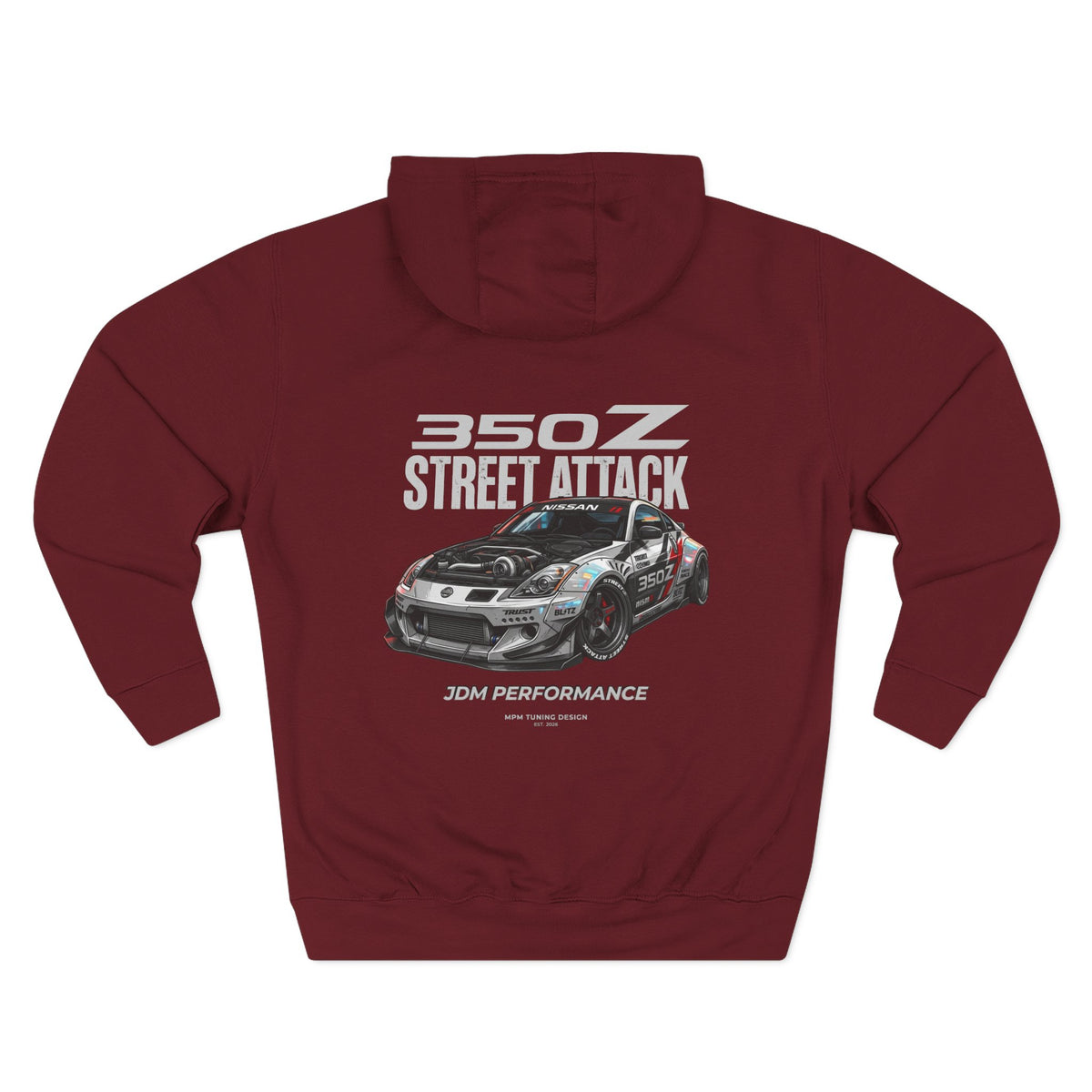 Nissan 350Z Street Attack Hoodie — JDM Racing Car Graphic Fleece | MPM Tuning Design