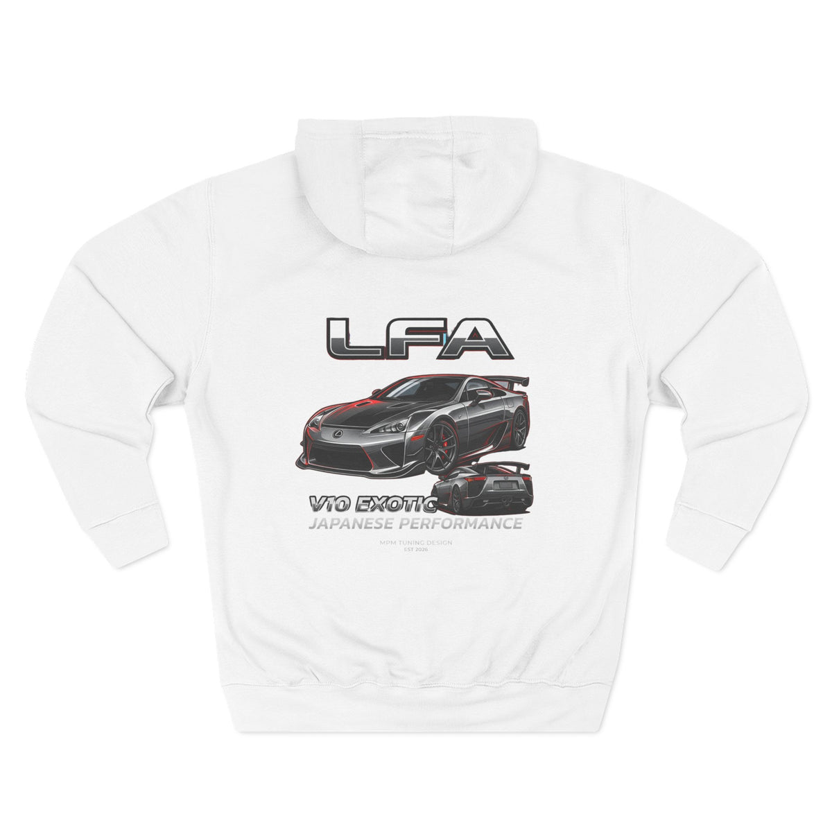 Lexus LFA V10 Exotic Performance Hoodie — Car Graphic Fleece | MPM Tuning Design