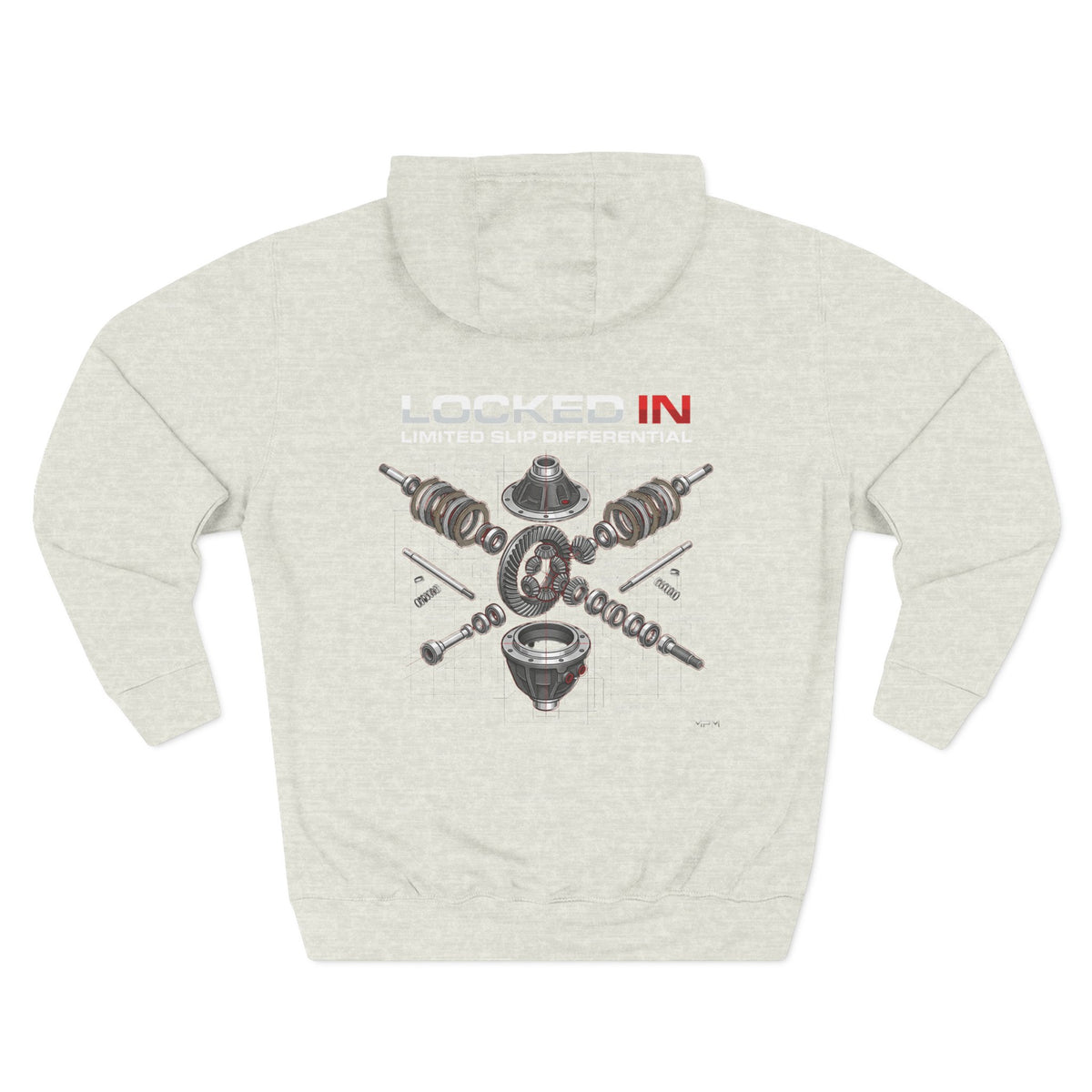 Car Parts Hoodie — Locked In Drivetrain Graphic Fleece | MPM Tuning Design