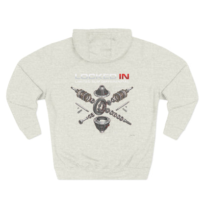 Car Parts Hoodie — Locked In Drivetrain Graphic Fleece | MPM Tuning Design