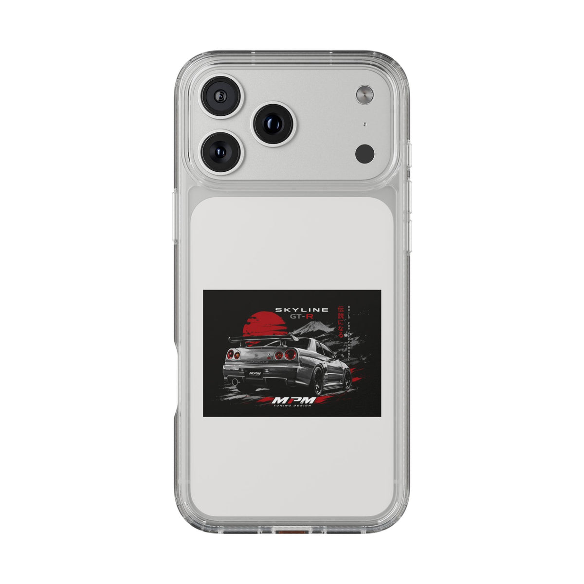 Clear Phone Case — Nissan Skyline GT-R Racing Car Graphic | MPM Tuning Design