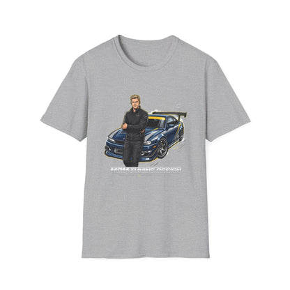 Racing Legend T-Shirt — Illustrated Driver with Performance Sports Car | MPM Tuning Design