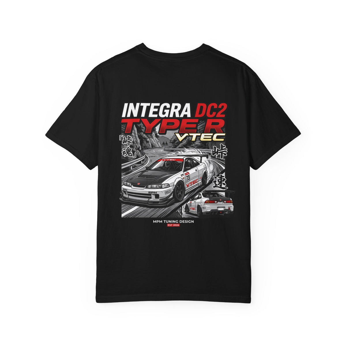 Honda Integra DC2 Type R VTEC Racing T-Shirt — JDM Car Graphic Tee | MPM Tuning Design