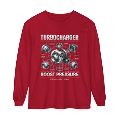 Turbocharger Boost Pressure Long Sleeve Tee — JDM Graphic | MPM Tuning Design