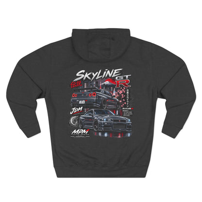 Nissan Skyline GT-R Racing Hoodie — JDM Tribute Fleece Pullover | MPM Tuning Design