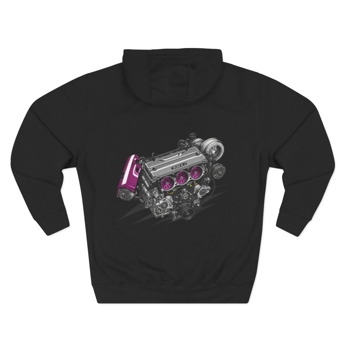 Engine VTEC Graphic Hoodie — Racing Motor Back Print Fleece | MPM Tuning Design