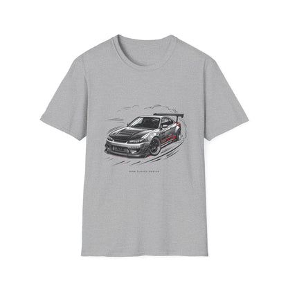 Car Drift T-Shirt — Black Sports Coupe Illustration Tee | MPM Tuning Design