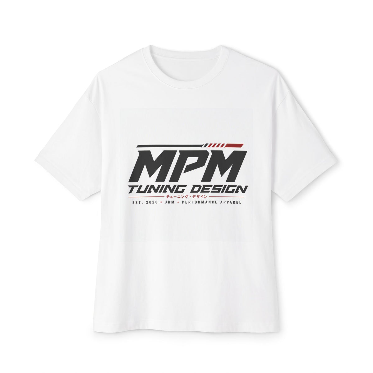 MPM Tuning Design Oversized Tee — Performance Car Logo Boxy Shirt | MPM Tuning Design