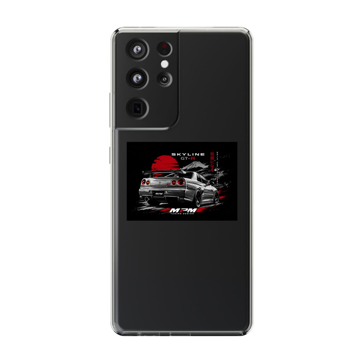 Clear Phone Case — Nissan Skyline GT-R Racing Car Graphic | MPM Tuning Design
