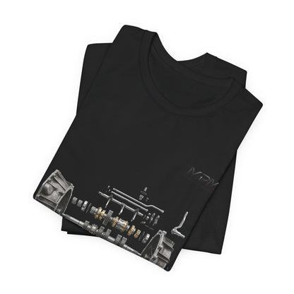 Engine Blueprint Graphic Tee — Mechanical Schematic T-Shirt | MPM Tuning Design