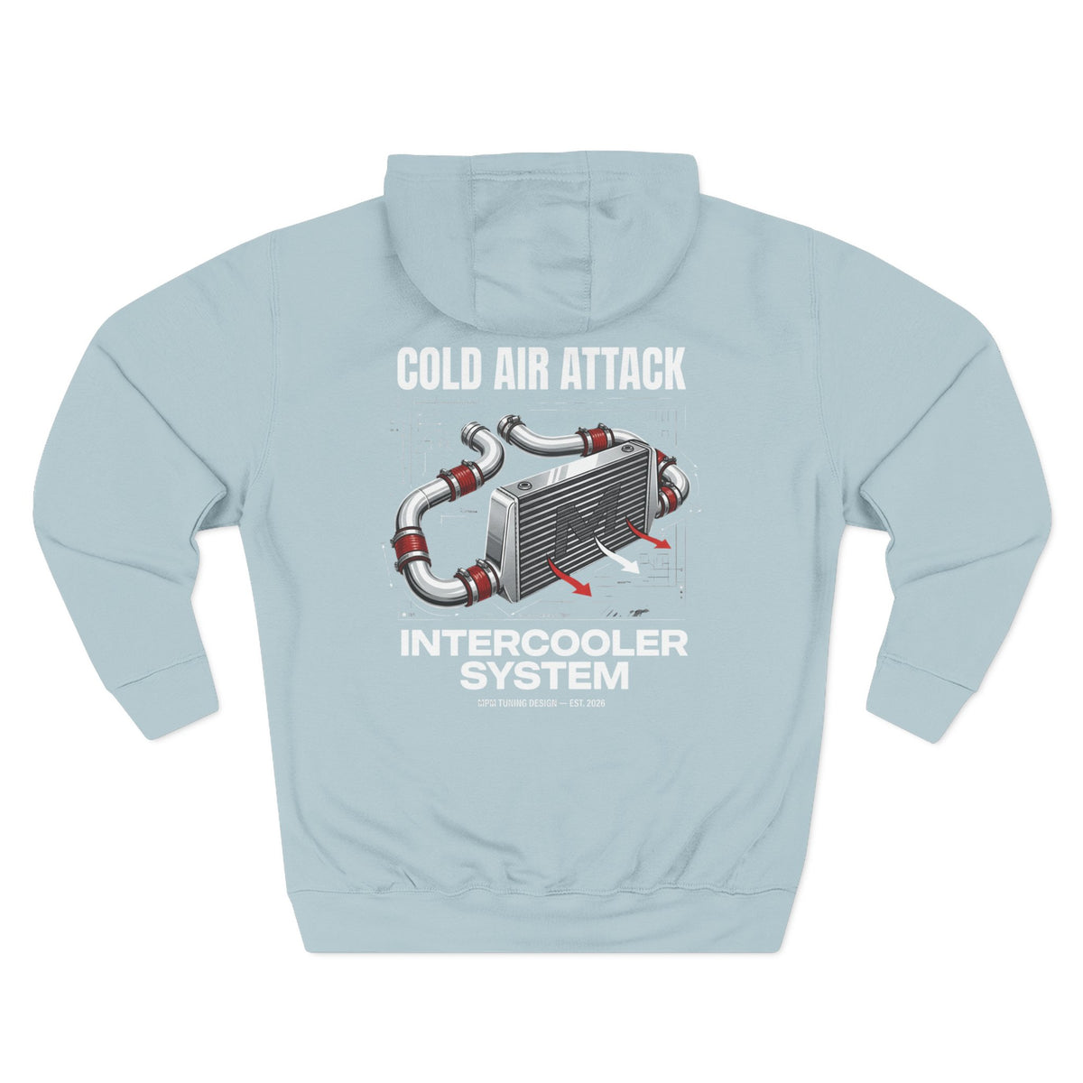 Cold Air Attack Hoodie — Intercooler Graphic JDM Fleece | MPM Tuning Design