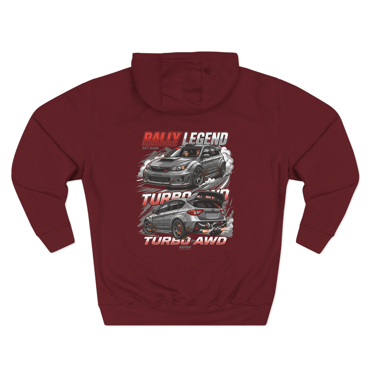 Rally Turbo Hoodie — Racing Car Graphic Fleece Pullover | MPM Tuning Design