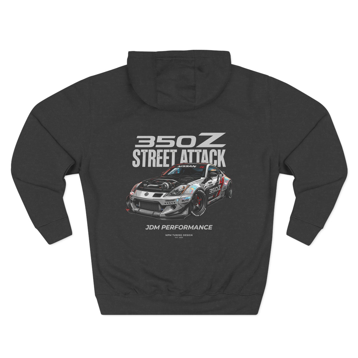 Nissan 350Z Street Attack Hoodie — JDM Racing Car Graphic Fleece | MPM Tuning Design