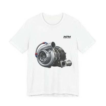 Turbocharger Graphic Tee — MPM Turbo Engine Shirt for Car Enthusiasts