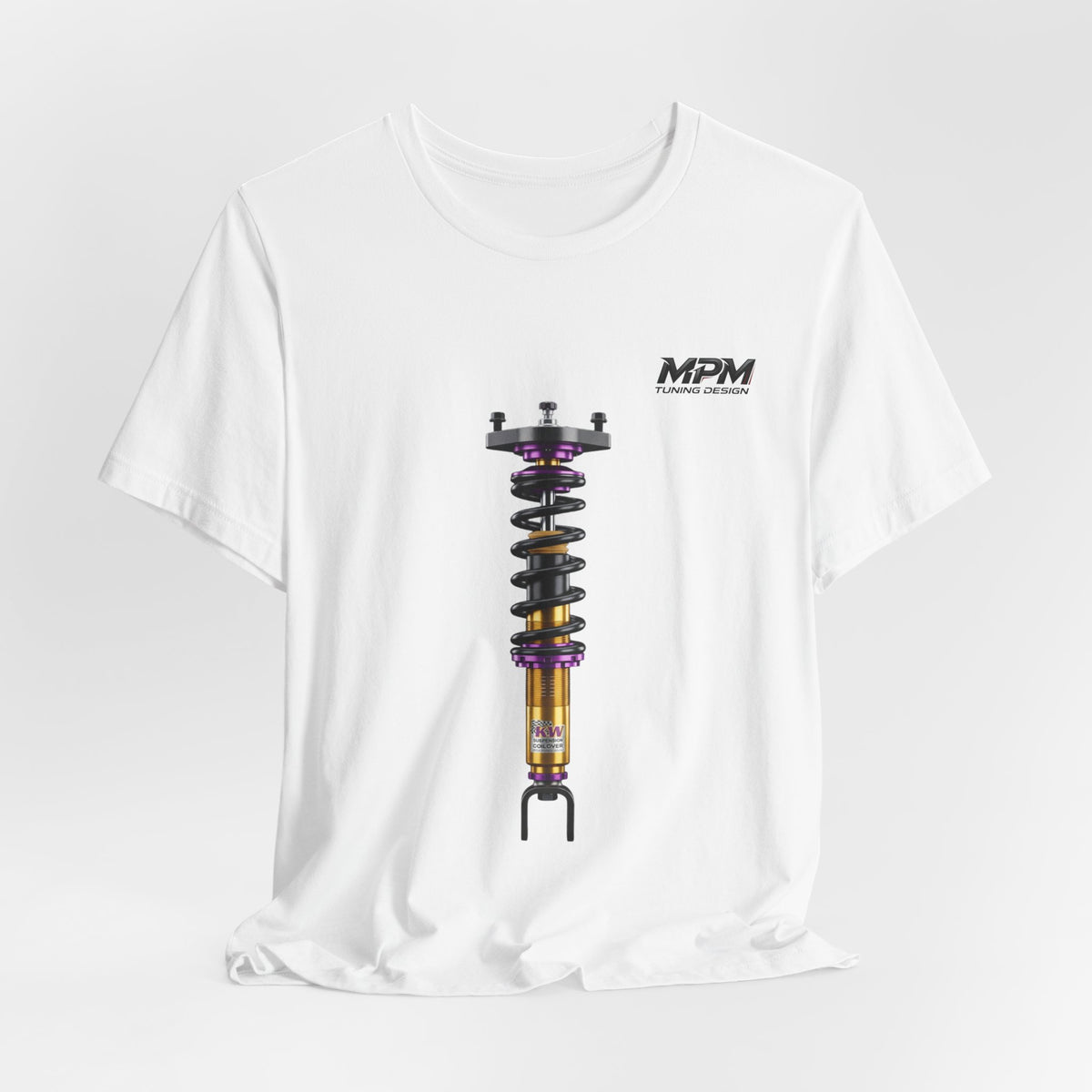 Coilover Shock Graphic Tee — Suspension Tuning T-Shirt | MPM Tuning Design